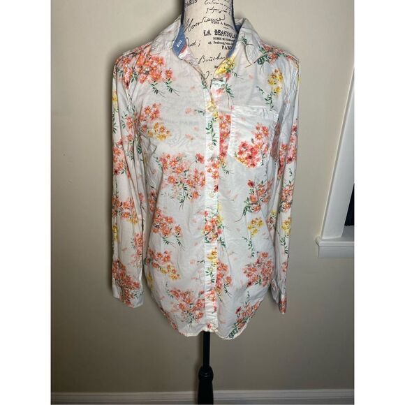 St John’s Bay Floral Button Down Shirt. Size S - Picture 1 of 9